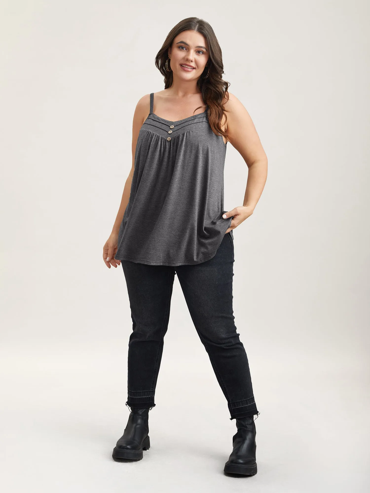 Seamed Button Detail Pendulum Vest sold by Bloomchic product image thumbnail 4