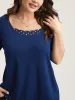 Mixed Fabric Polka Dots Patchwork T-Shirt sold by Bloomchic