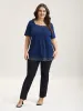 Mixed Fabric Polka Dots Patchwork T-Shirt sold by Bloomchic