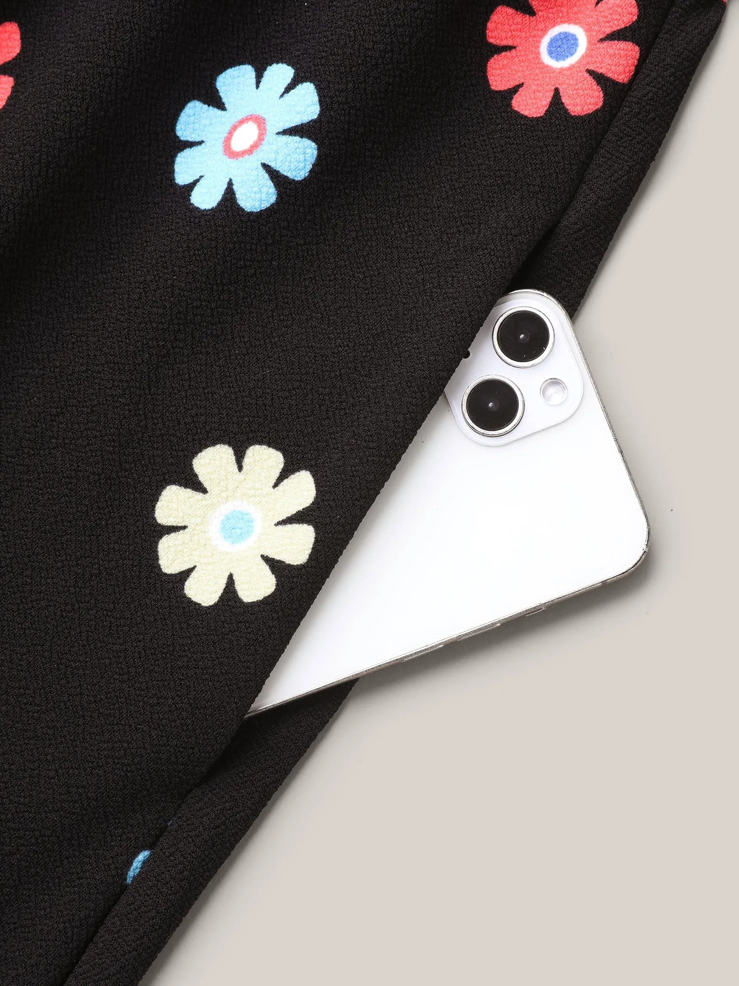 Stretchy-Waist Floral Print Pockets Midi Dress sold by Bloomchic product image thumbnail 5