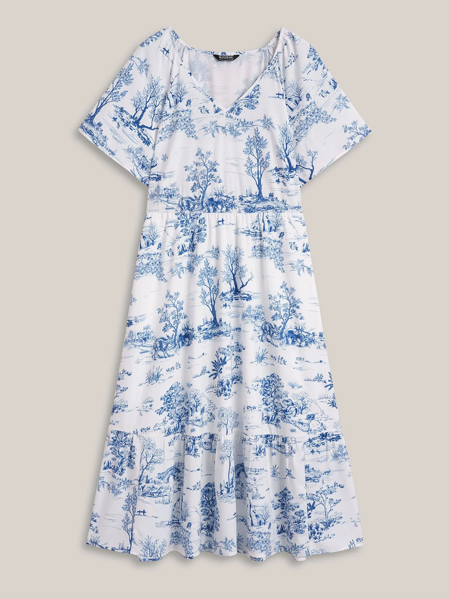 Spring Dreams Stretchy-Waist Midi Dress sold by Bloomchic product image thumbnail 5