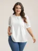 Textured Bubble Lantern Sleeve T-Shirt sold by Bloomchic