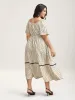 Dot Print Sweetheart Neck Tiered Maxi Dress sold by Bloomchic