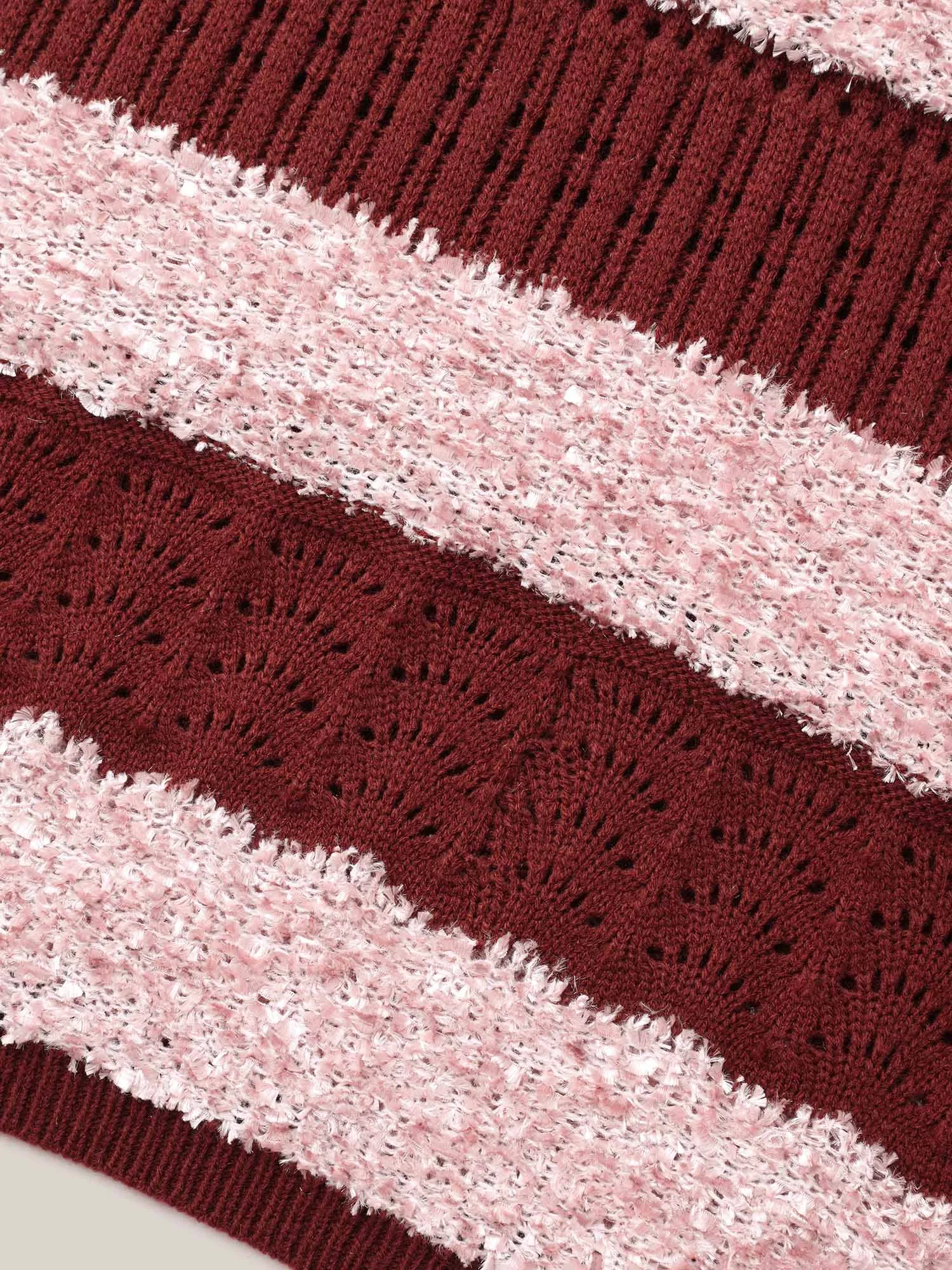 Striped Color-Block Textured Pullover sold by Bloomchic product image thumbnail 5