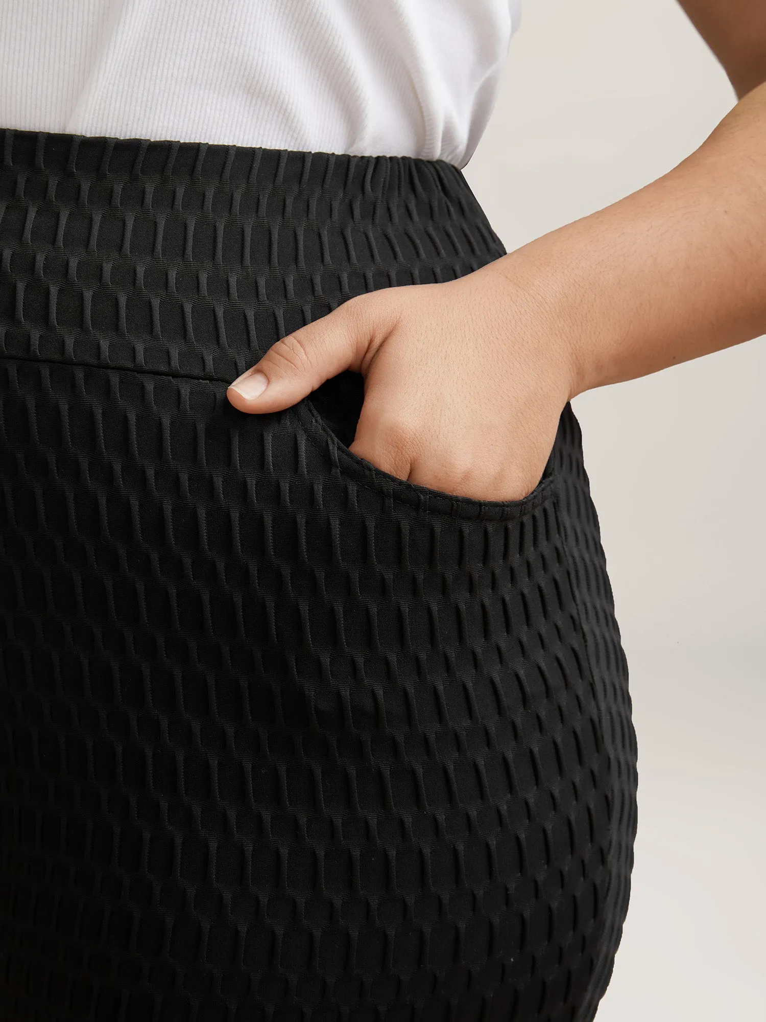 Textured Wide waist Super Stretch Leggings sold by Bloomchic product image thumbnail 3