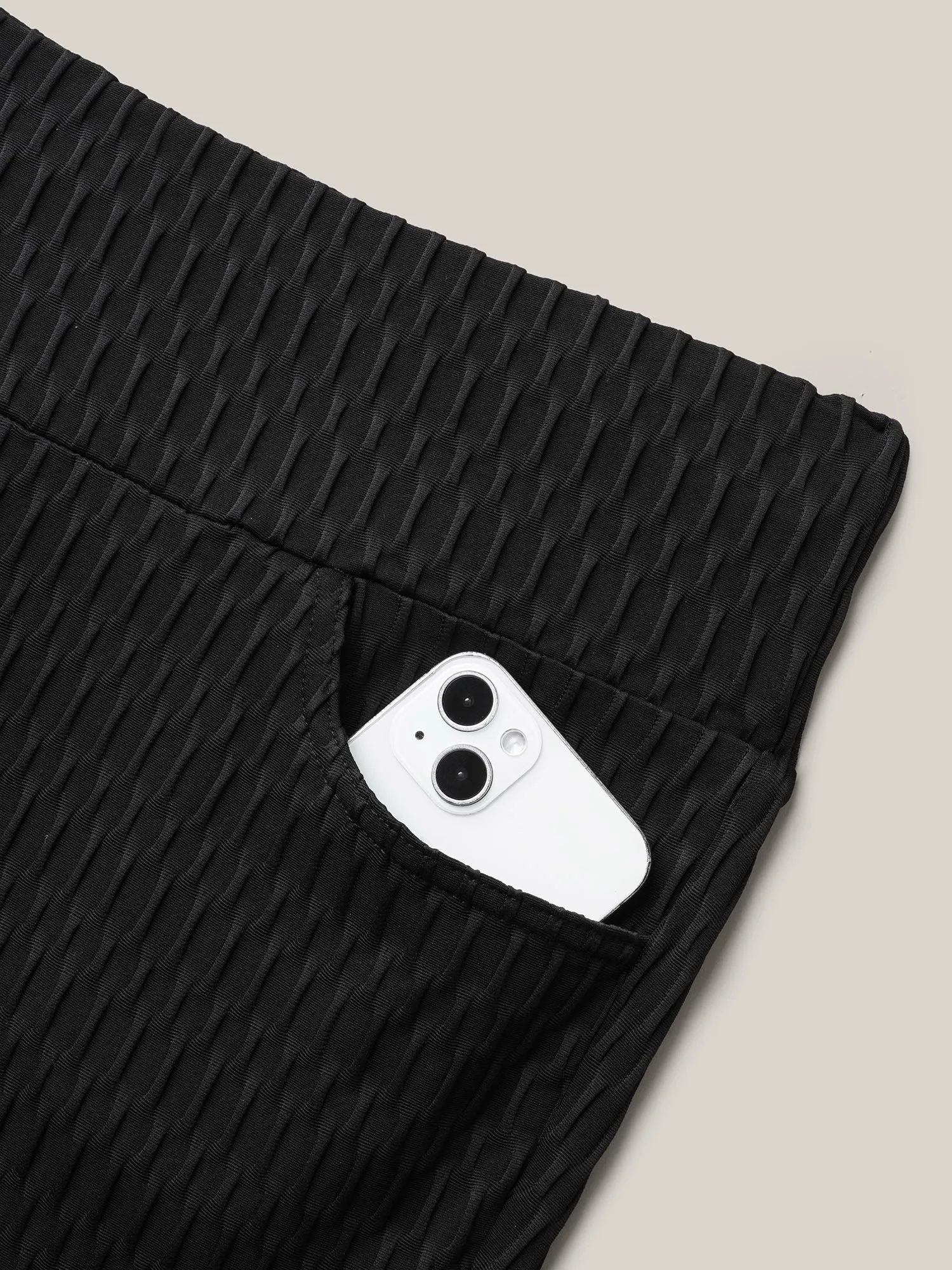 Textured Wide waist Super Stretch Leggings sold by Bloomchic product image thumbnail 5