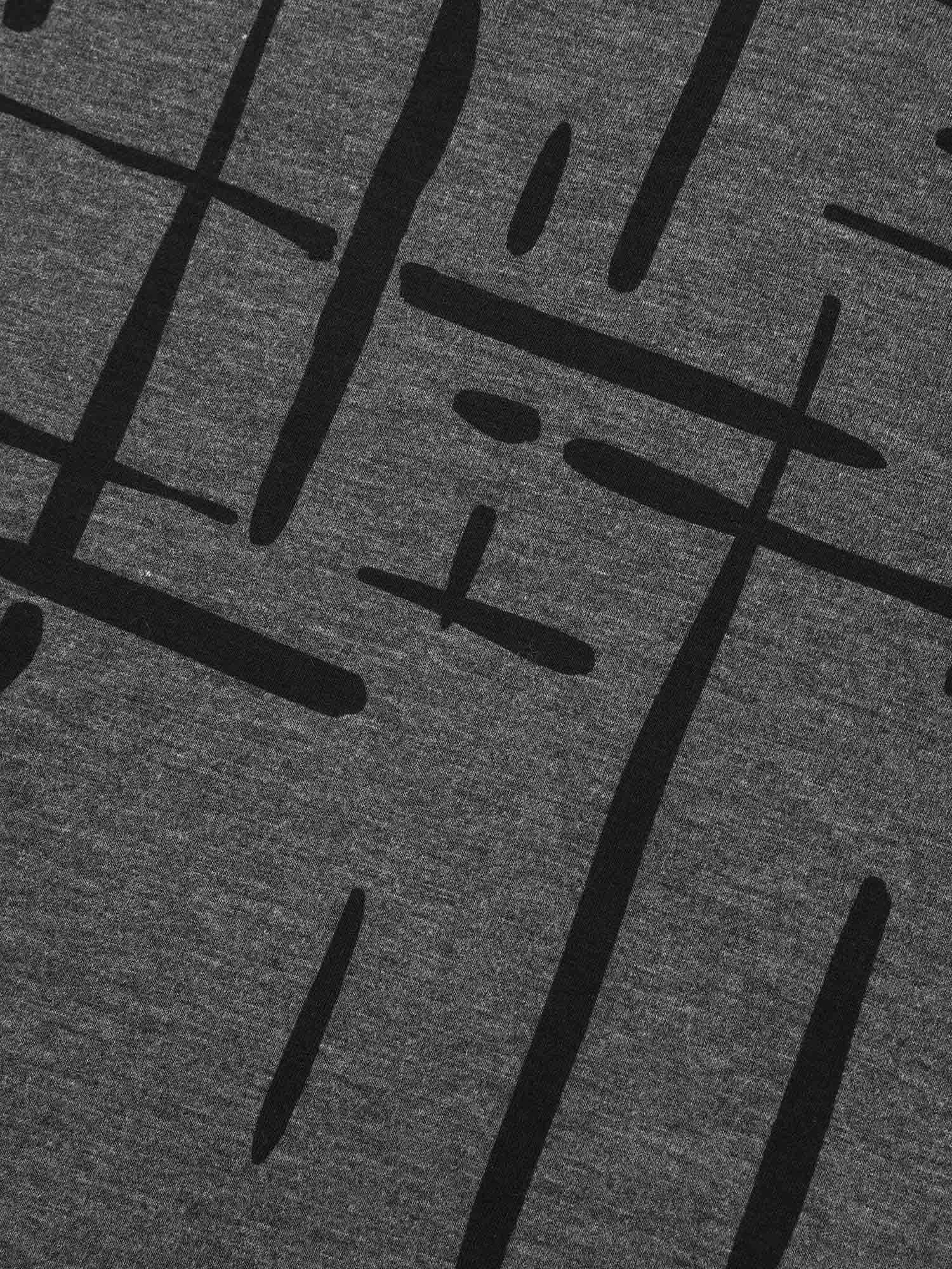 Geometric Print V-Neck Hi-Low Hem T-Shirt sold by Bloomchic product image thumbnail 5