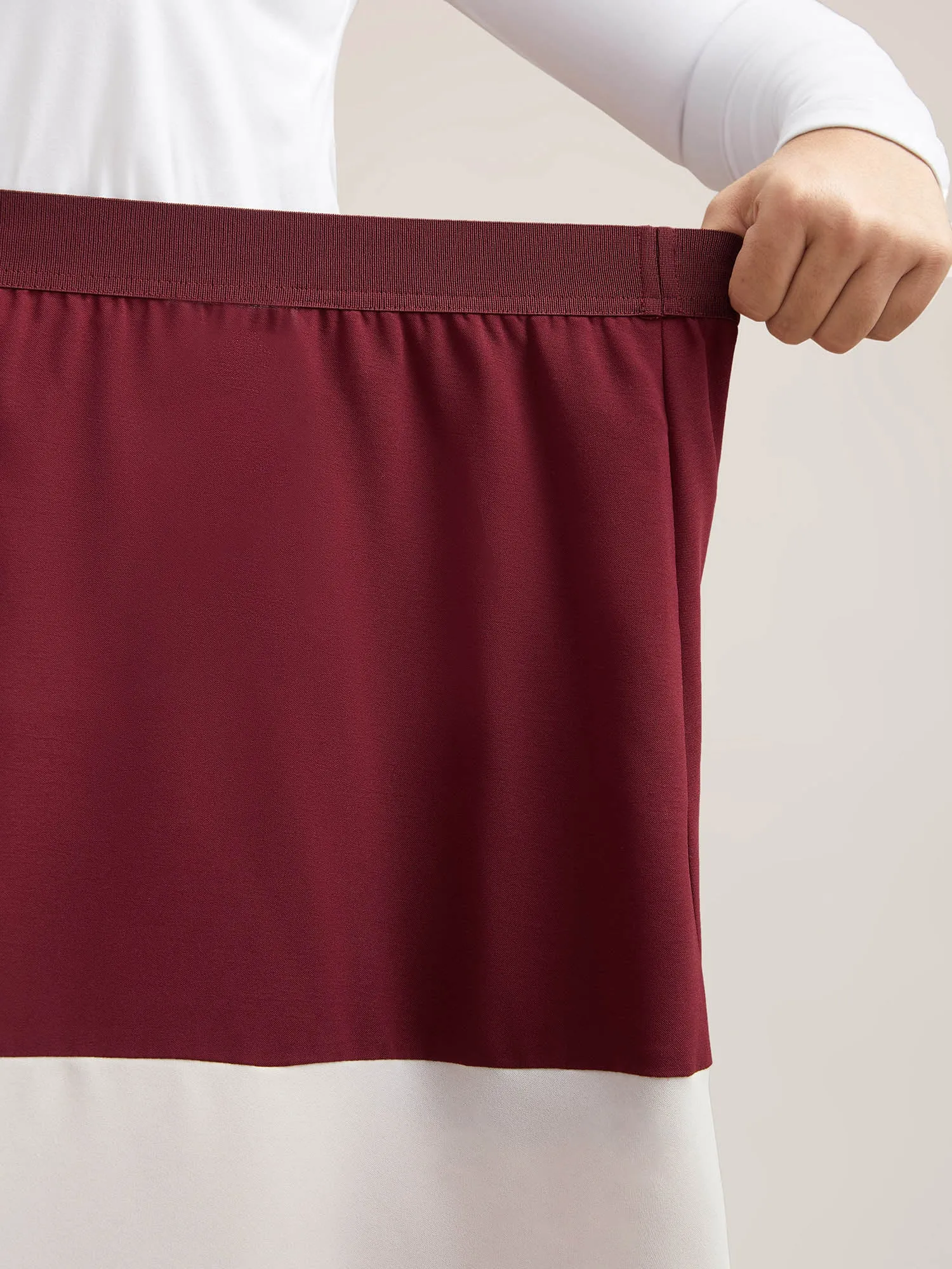 Color Block Tiered Midi Skirt sold by Bloomchic product image thumbnail 4