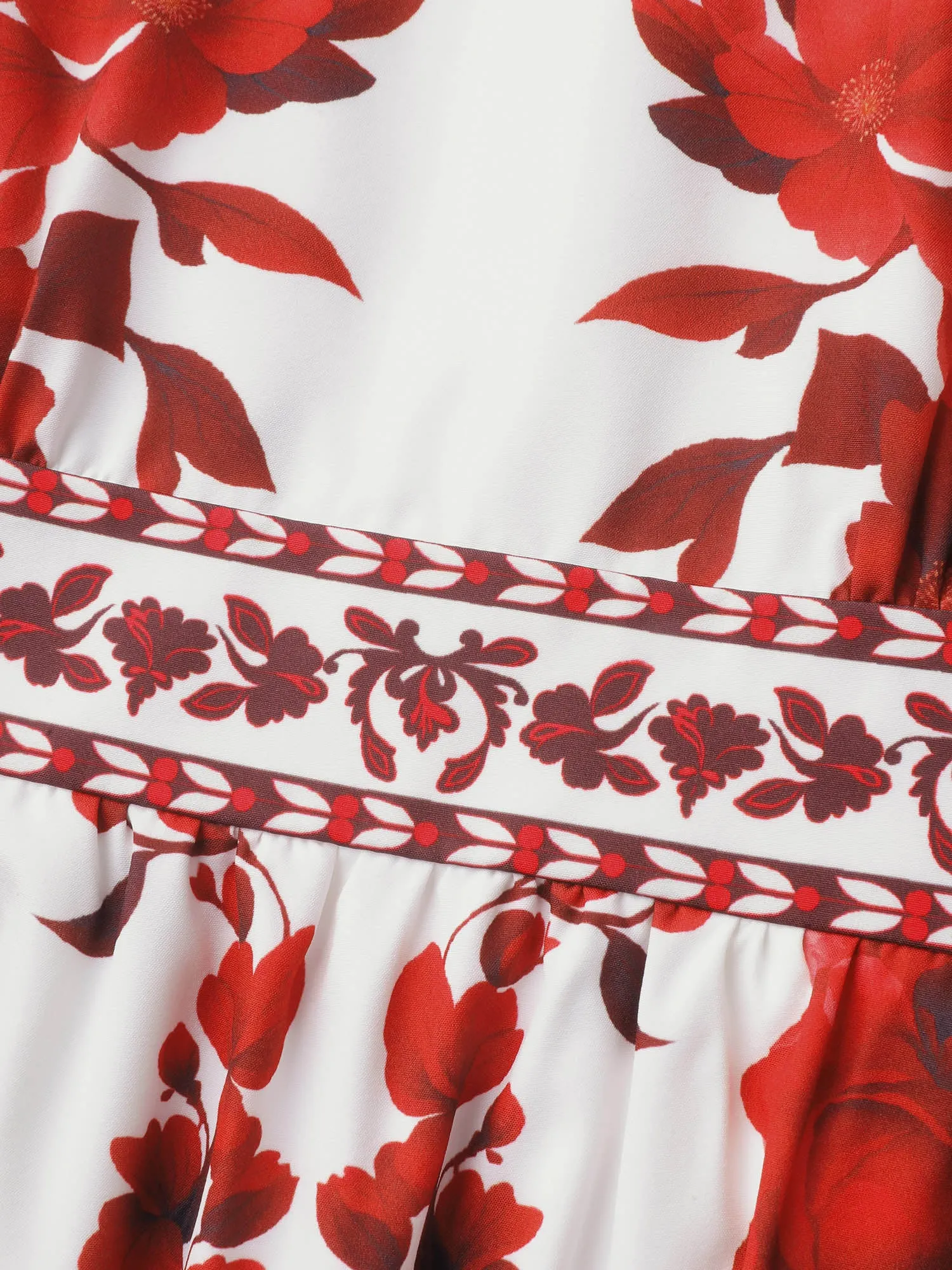 Bohemian Floral Print Stretchy Waist Maxi Dress sold by Bloomchic product image thumbnail 5