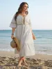 Tassel Textured Stretchy Waist Pockets Midi Dress sold by Bloomchic