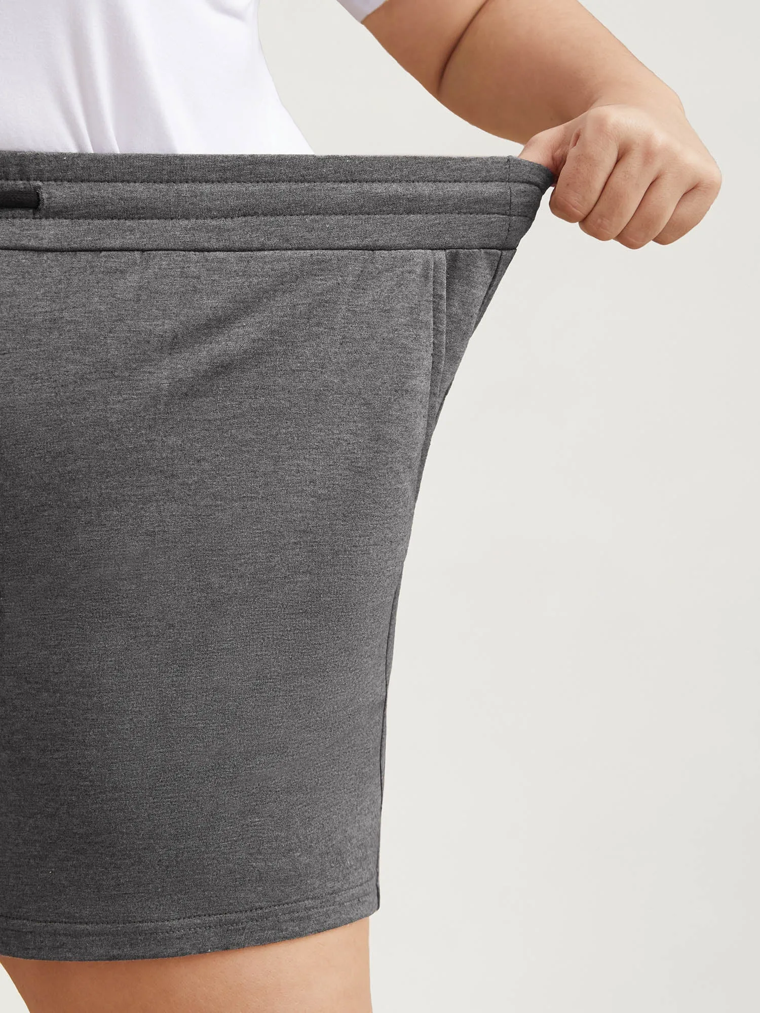 Color Contrast Heather Straight-Leg Shorts sold by Bloomchic product image thumbnail 4