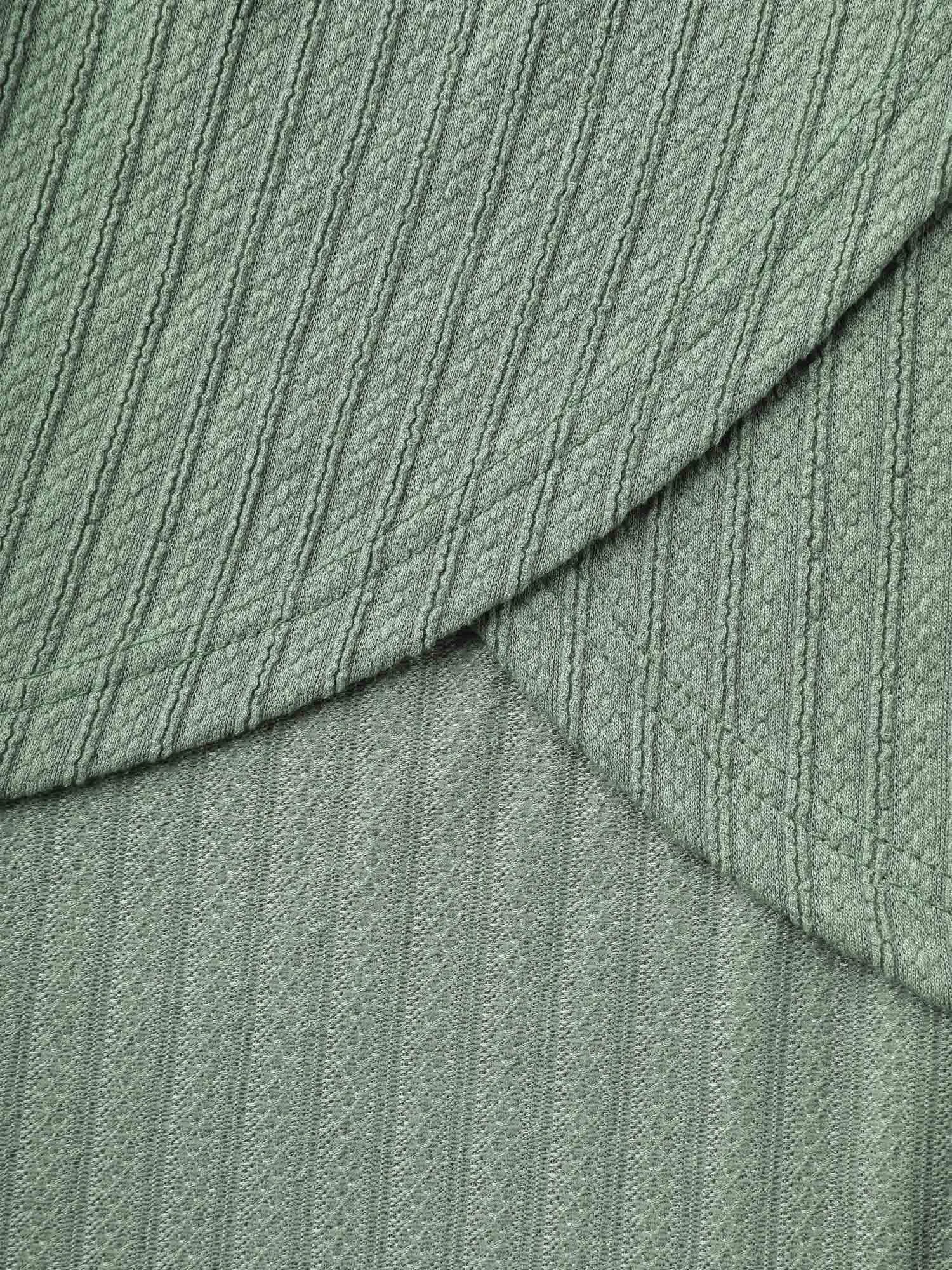 Textured Stretchy Wrap Style Knit Top sold by Bloomchic product image thumbnail 5