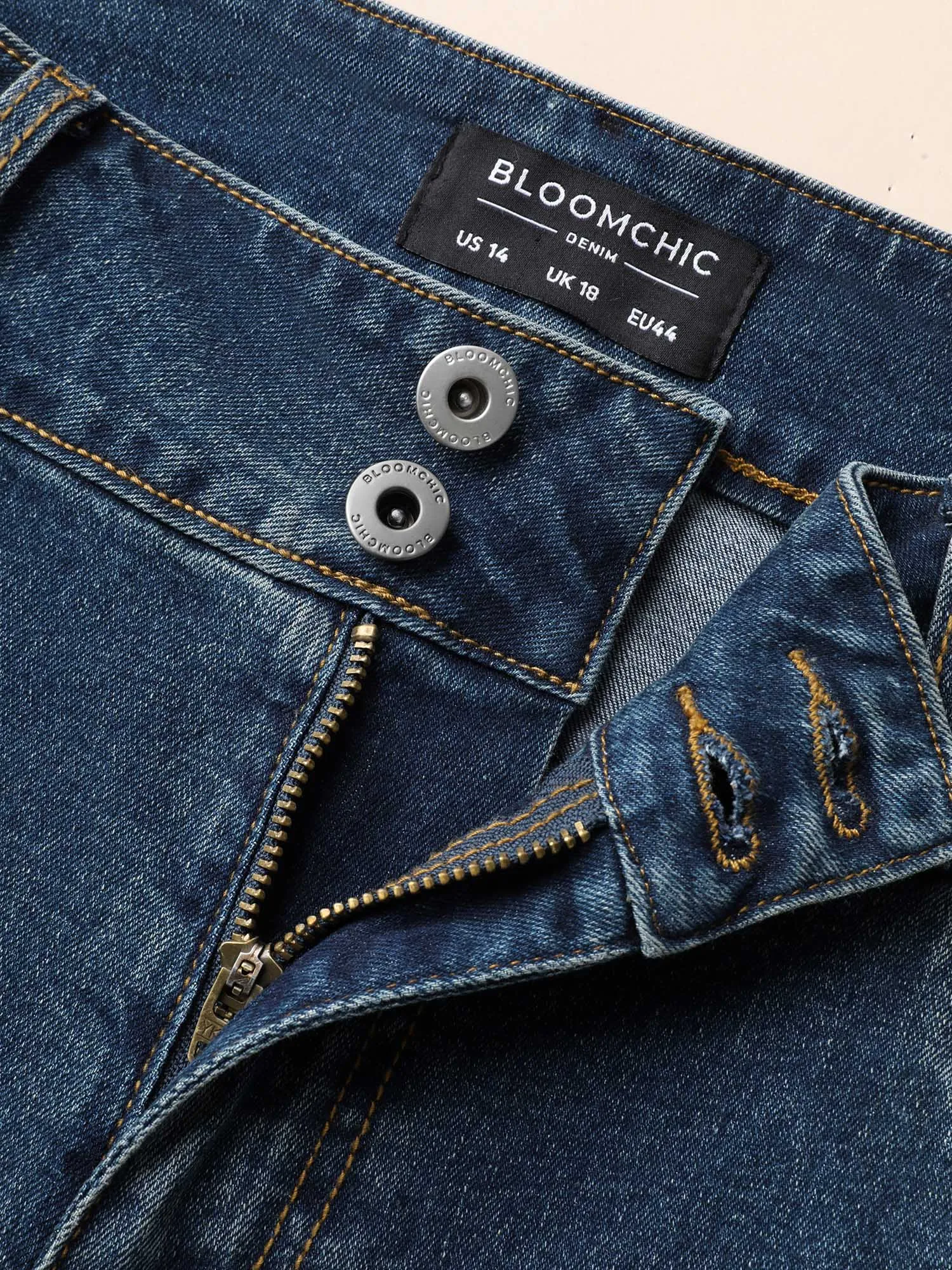 Whiskered Wash Mid-Rise Skinny-Fit Jeans sold by Bloomchic product image thumbnail 5