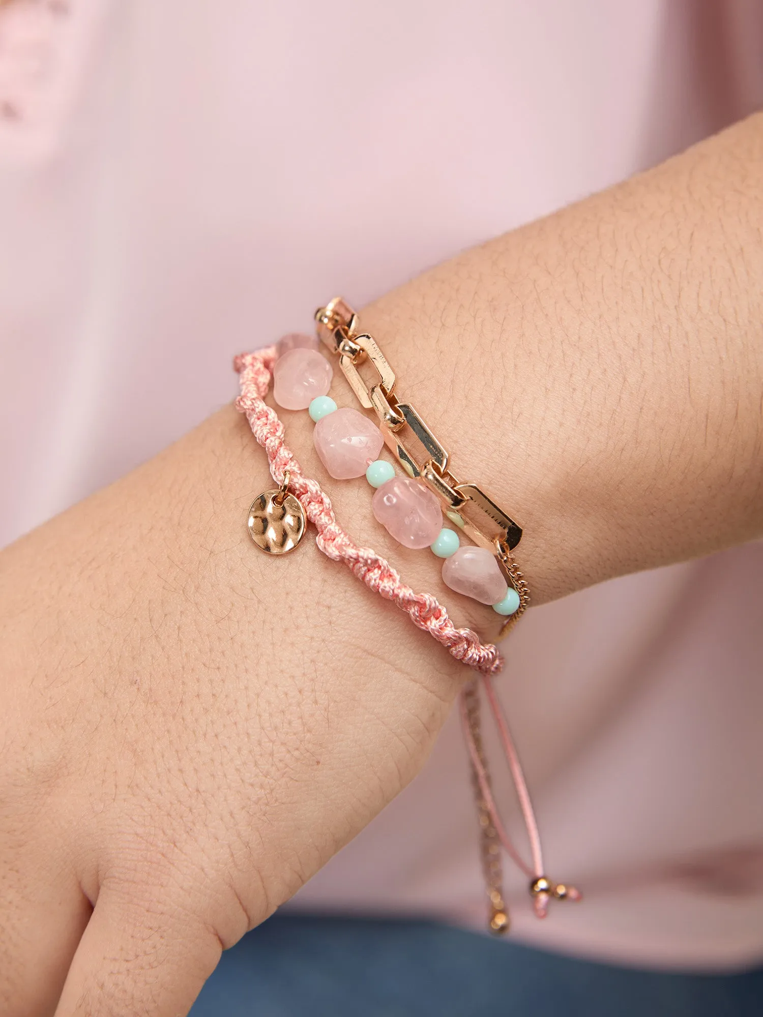 Multiple Natural Stone Bracelets sold by Bloomchic