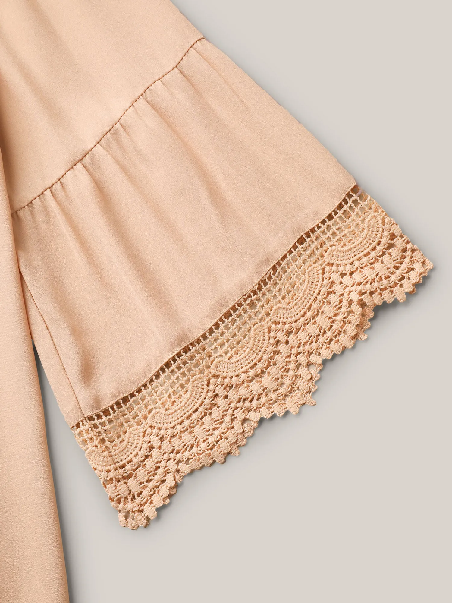 Scalloped Lace Open Front Kimono Cardigan sold by Bloomchic product image thumbnail 5