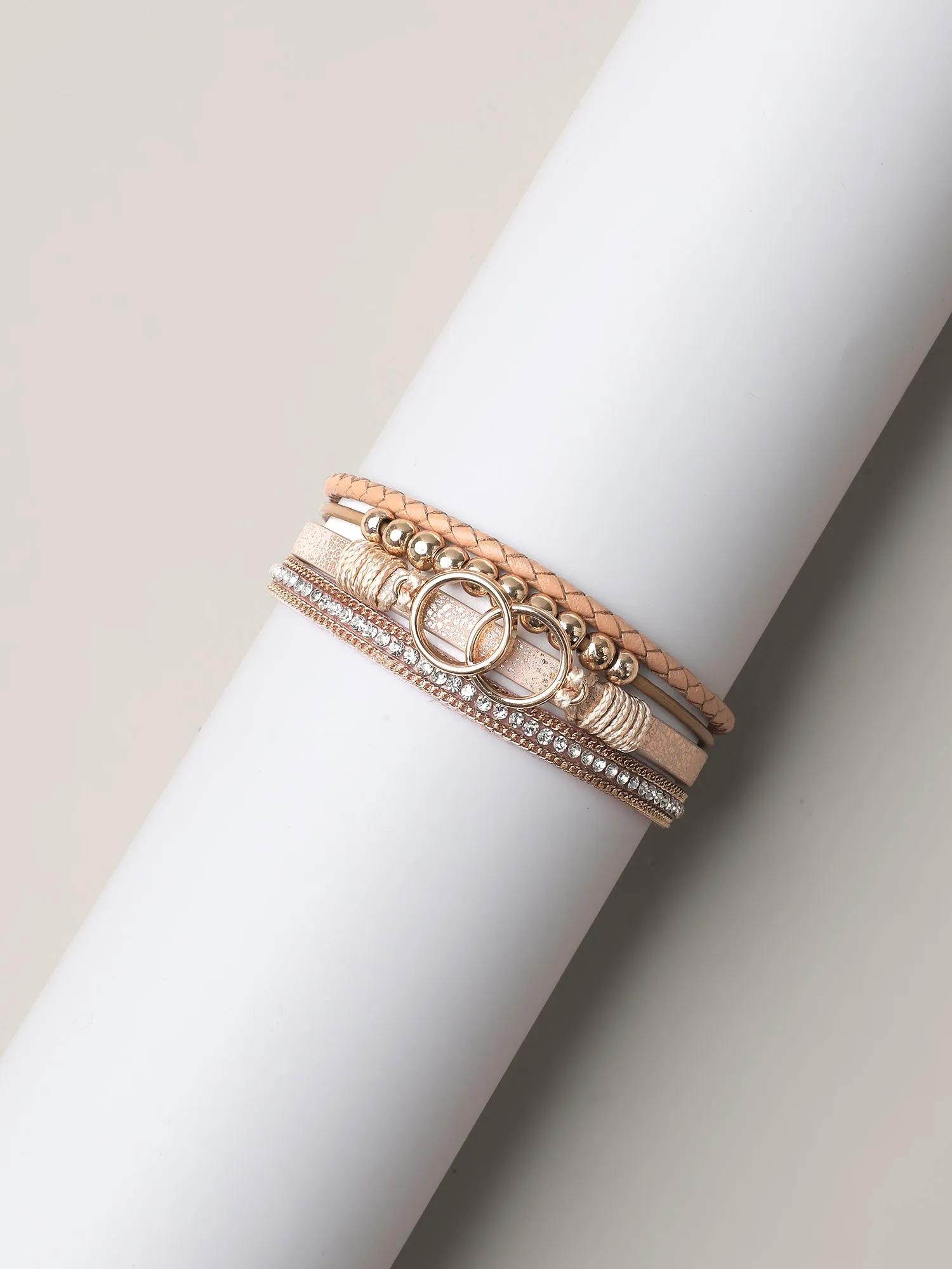 Four Layered Beaded Hinge Bracelet sold by Bloomchic product image thumbnail 4