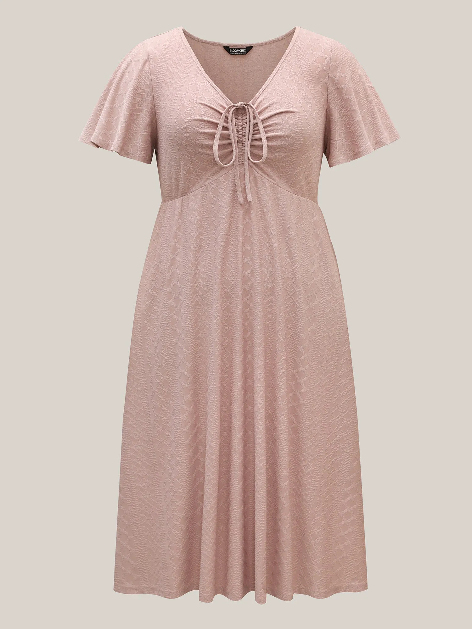 Bust Defining Tie Textured Knit Midi Dress sold by Bloomchic product image thumbnail 5