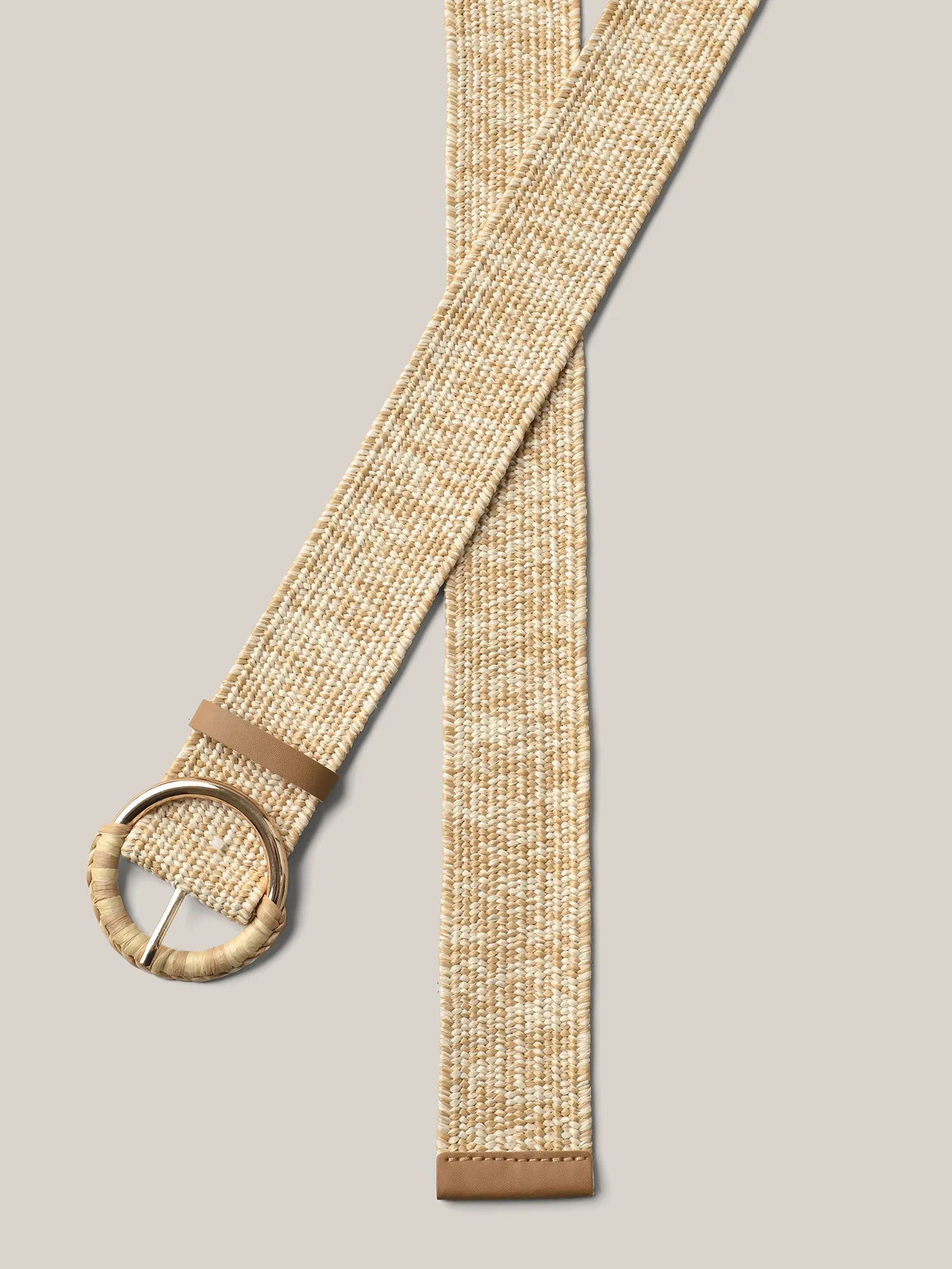 Straw Buckle Wide Vacation Belt sold by Bloomchic product image thumbnail 5
