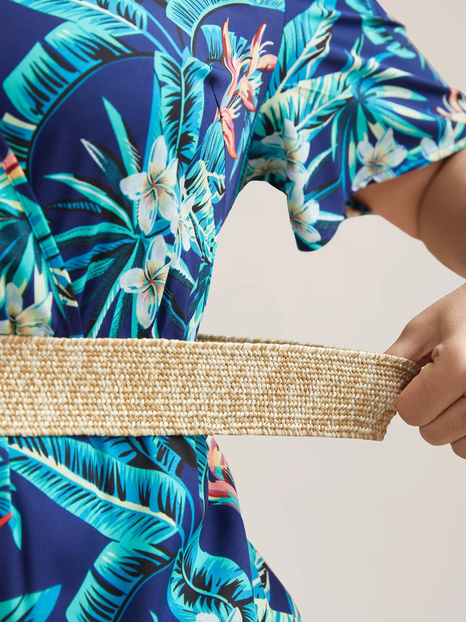 Straw Buckle Wide Vacation Belt sold by Bloomchic product image thumbnail 4