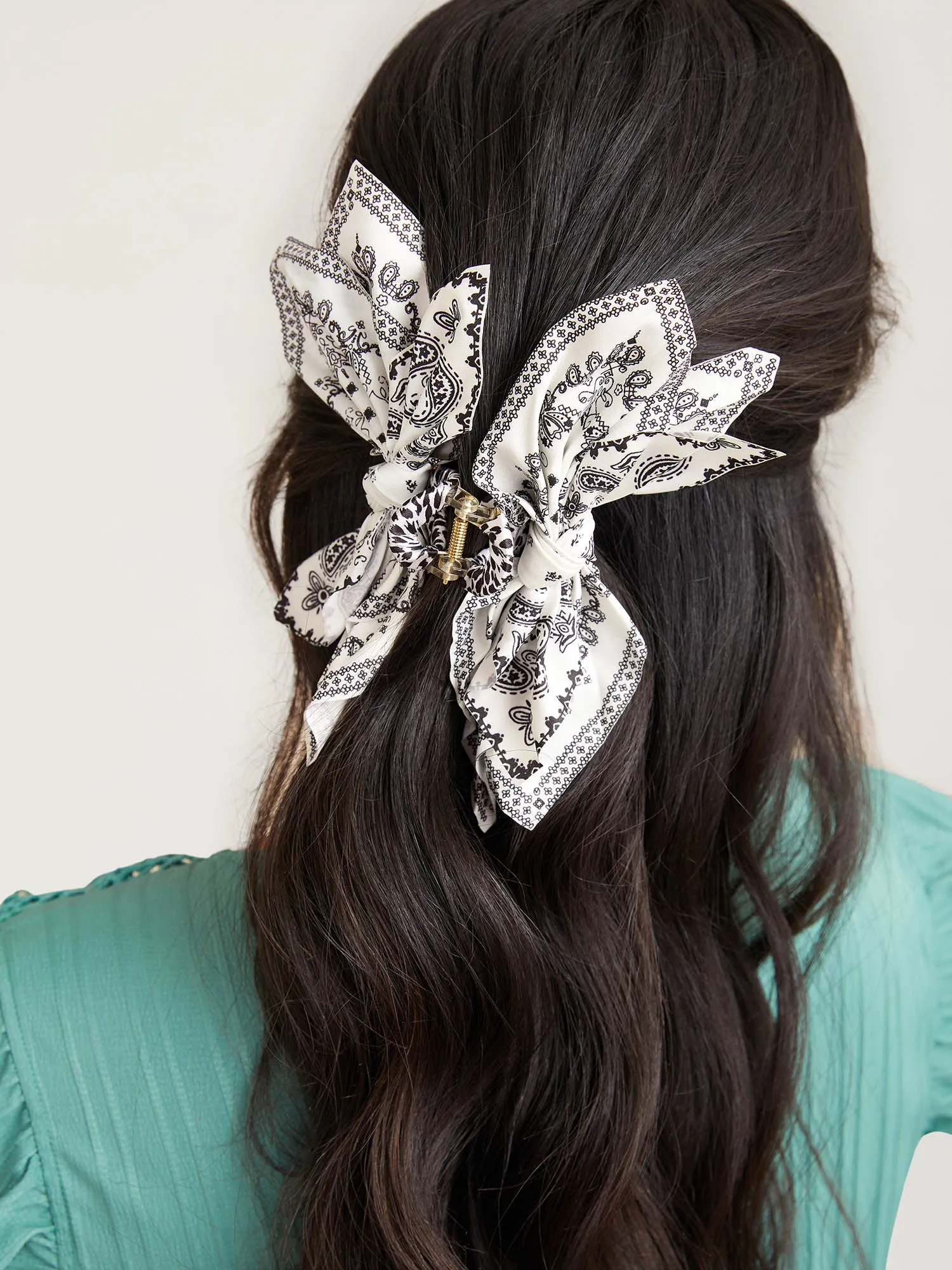 Woven Boho Print Hair Clip sold by Bloomchic