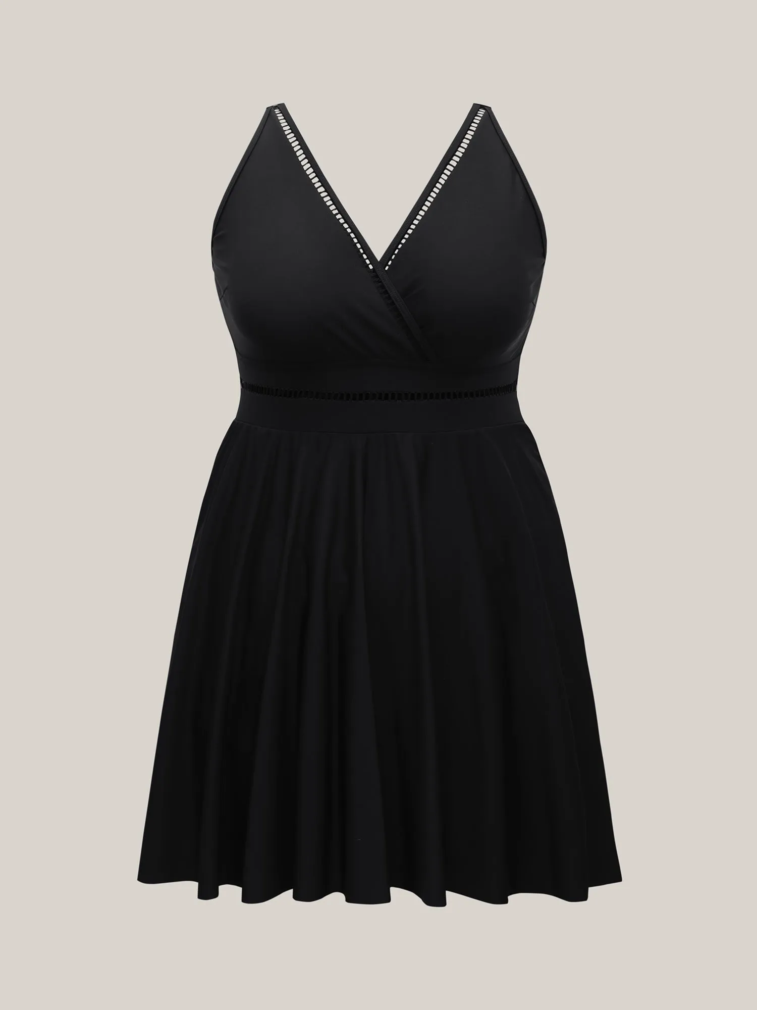 Cut-Out Surplice Neck Webbed Swim Dress sold by Bloomchic product image thumbnail 5