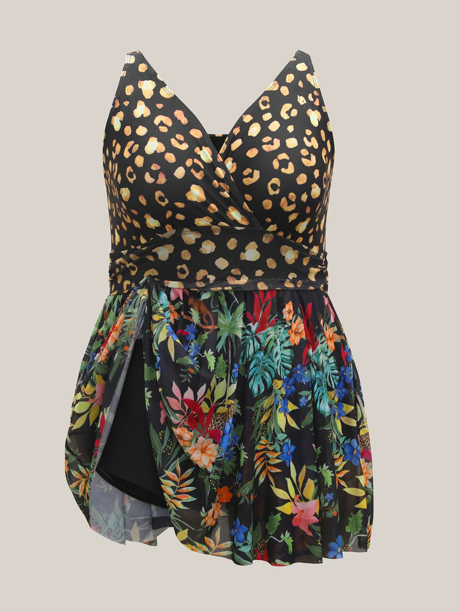 Tropical Print Bust-Defining Swim Dress sold by Bloomchic product image thumbnail 5