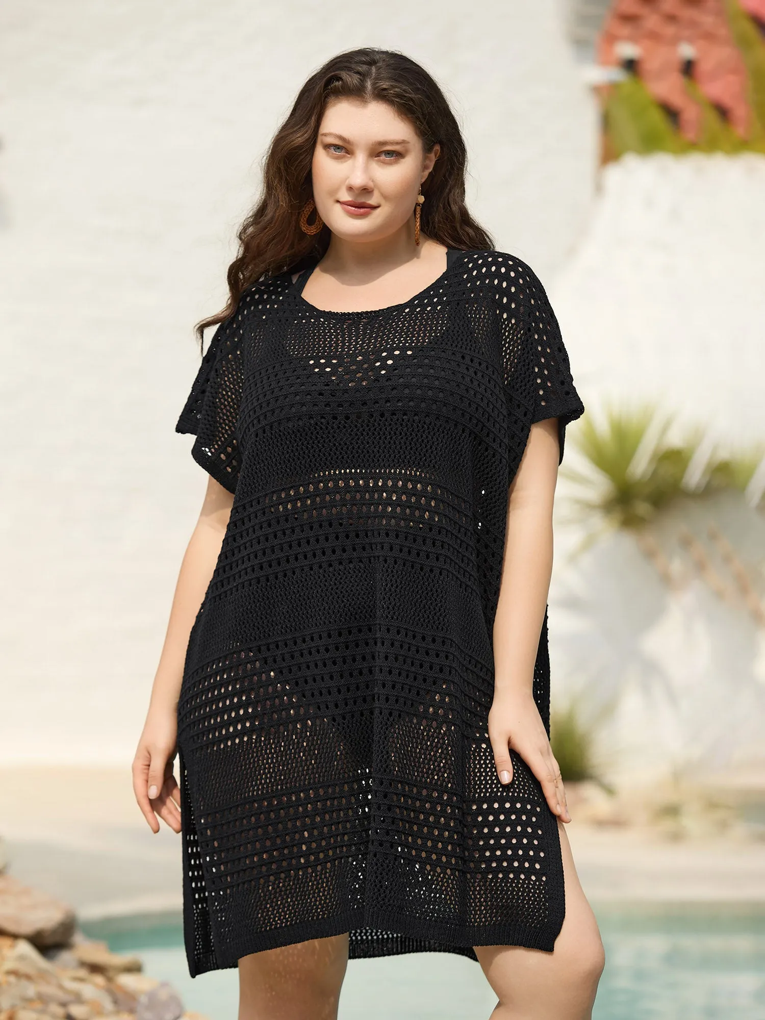 Back Butterfly Cut-Out Slit Swim Cover-up sold by Bloomchic product image thumbnail 2