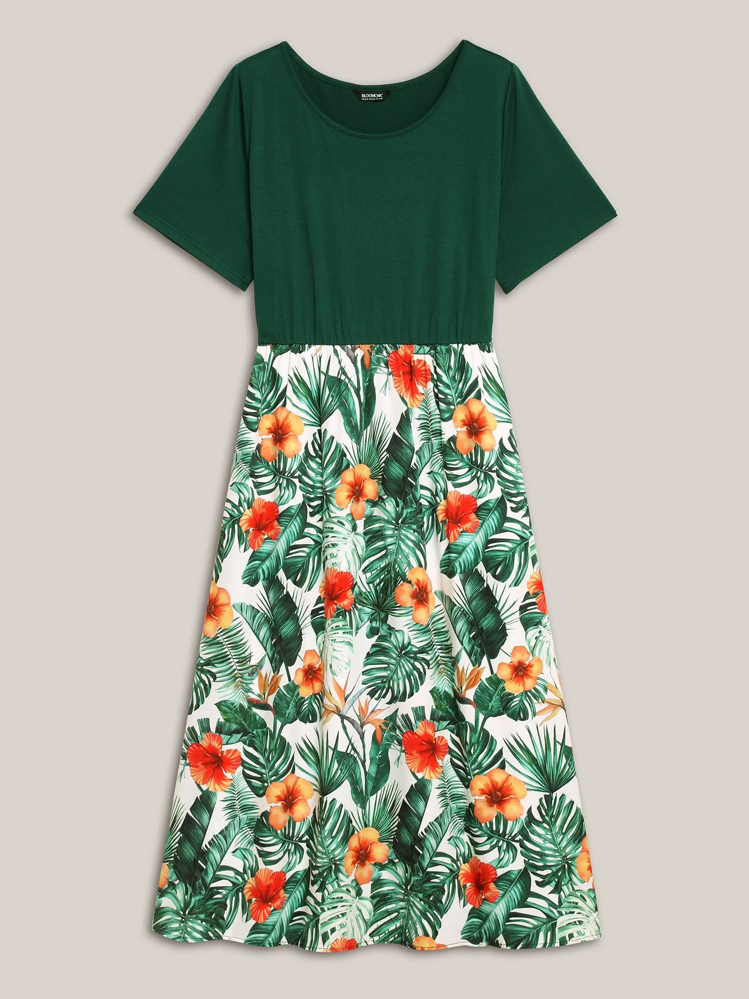 Blooming Flowers Panelled Pockets Midi Dress sold by Bloomchic product image thumbnail 5