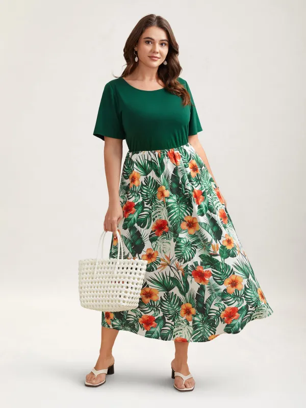 Blooming Flowers Panelled Pockets Midi Dress sold by Bloomchic