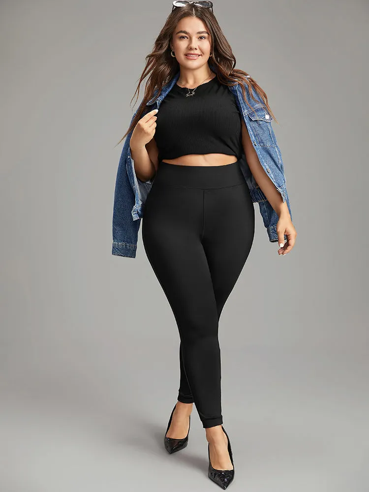 Wideband Waist Contrast Webbing Leggings sold by Bloomchic product image thumbnail 4