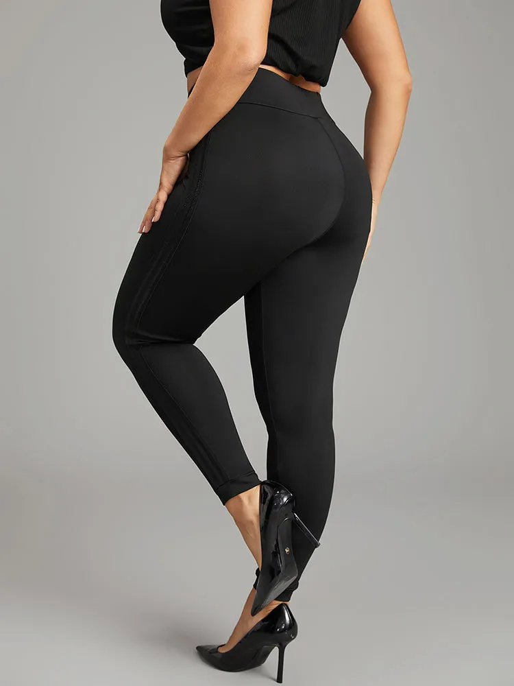 Wideband Waist Contrast Webbing Leggings sold by Bloomchic product image thumbnail 2