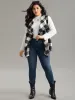 Plaid Asymmetrical Hem Open Front Vest sold by Bloomchic