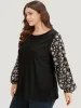 Crew Neck Patchwork Ditsy Floral T-shirt sold by Bloomchic