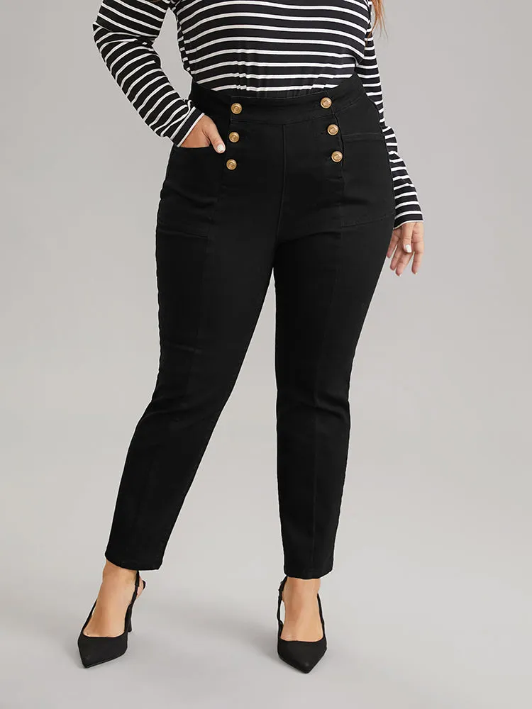 High Stretch Skinny Metal Detail Jeans sold by Bloomchic product image thumbnail 3