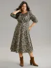 Ditsy Floral Elastic Waist Pleated Dress sold by Bloomchic