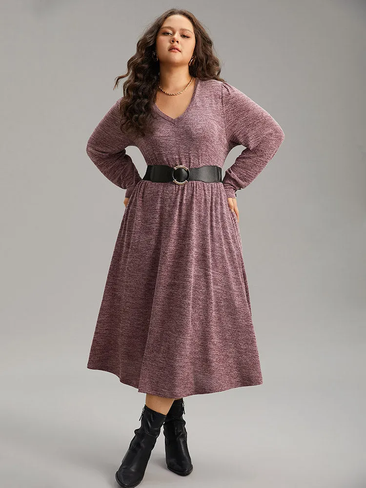 Heather V Neck Button Detail Midi Dress sold by Bloomchic product image thumbnail 3