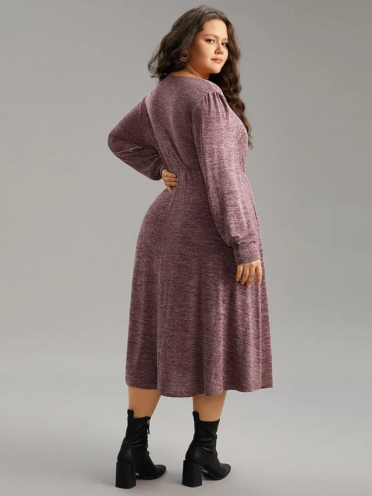 Heather V Neck Button Detail Midi Dress sold by Bloomchic product image thumbnail 4