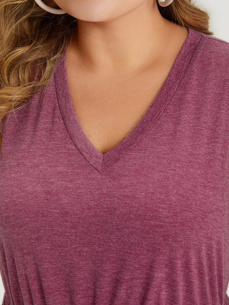 Plain Pocket Elastic Waist Asymmetrical Hem Jumpsuit sold by Bloomchic product image thumbnail 5