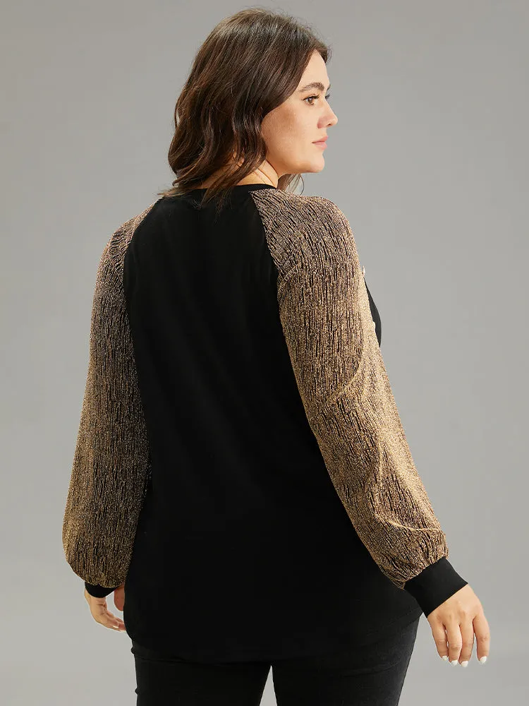 Luxe Button Detail Raglan Sleeve T-shirt sold by Bloomchic product image thumbnail 2