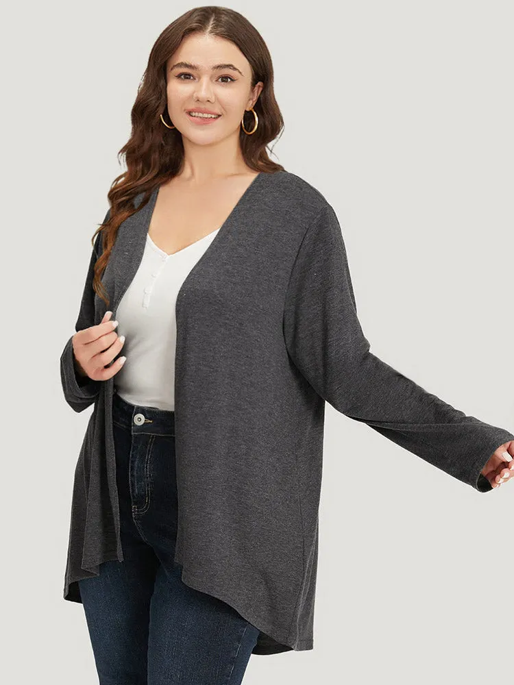 Supersoft Essentials Plain Open Front High Low Hem Kimono sold by Bloomchic product image thumbnail 3