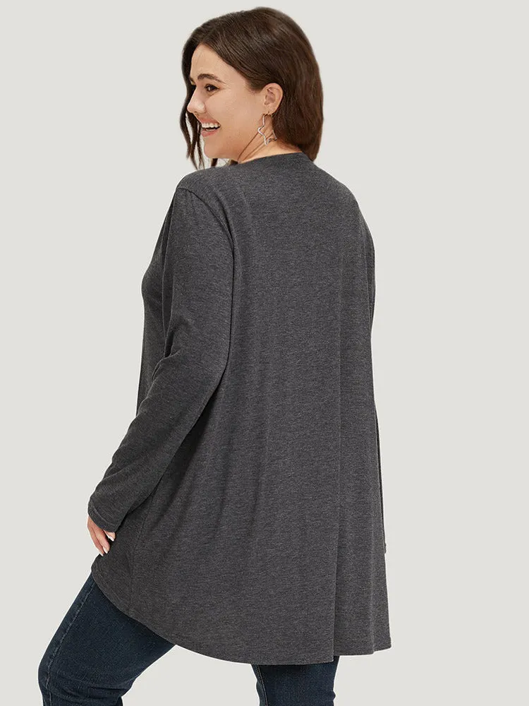 Supersoft Essentials Plain Open Front High Low Hem Kimono sold by Bloomchic product image thumbnail 2