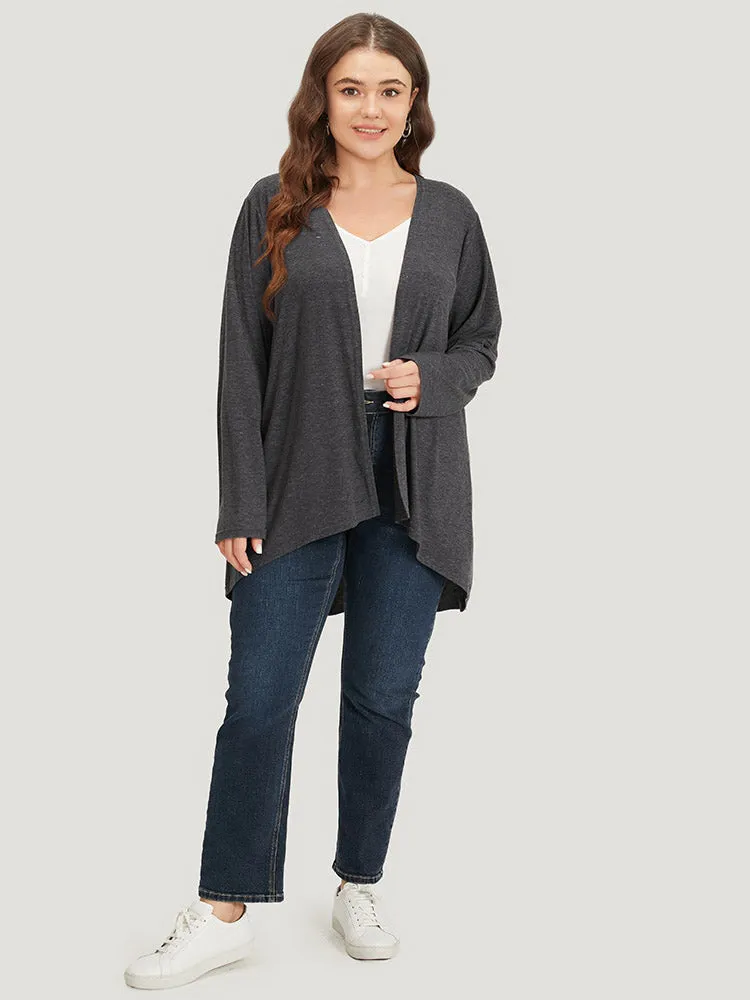 Supersoft Essentials Plain Open Front High Low Hem Kimono sold by Bloomchic product image thumbnail 4