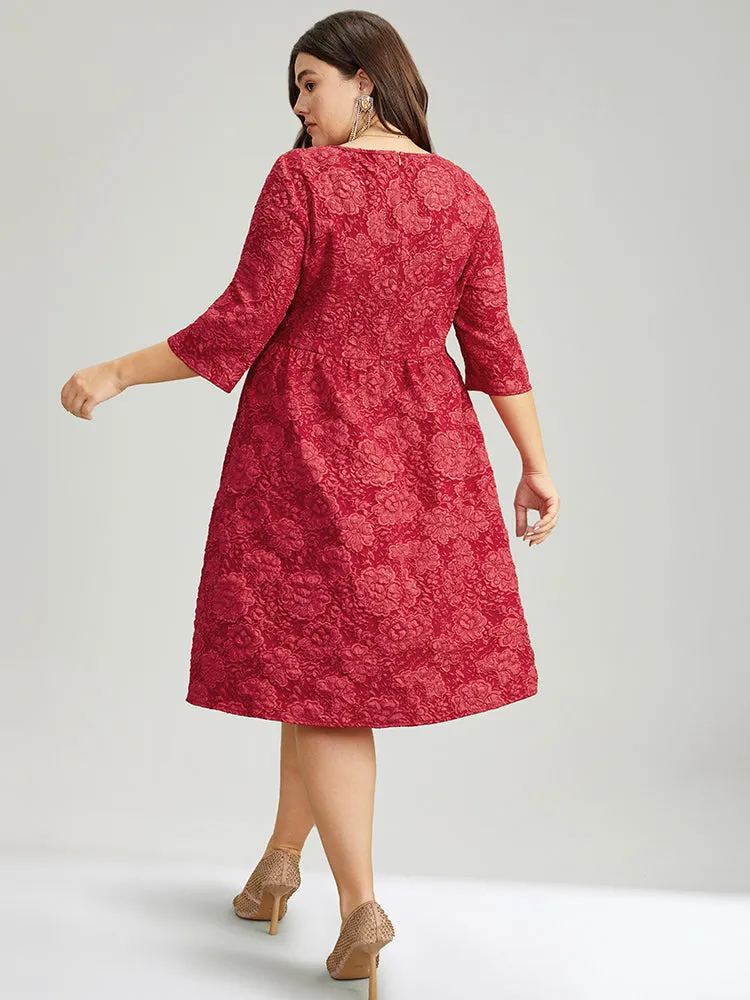 Plain Textured Square Neck Pocket Dress sold by Bloomchic product image thumbnail 2