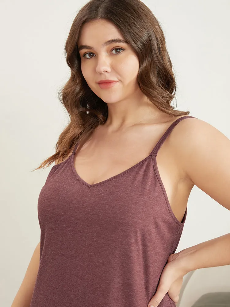 Solid Sleeveless Ruffle Hem Cami Night Dress sold by Bloomchic product image thumbnail 5