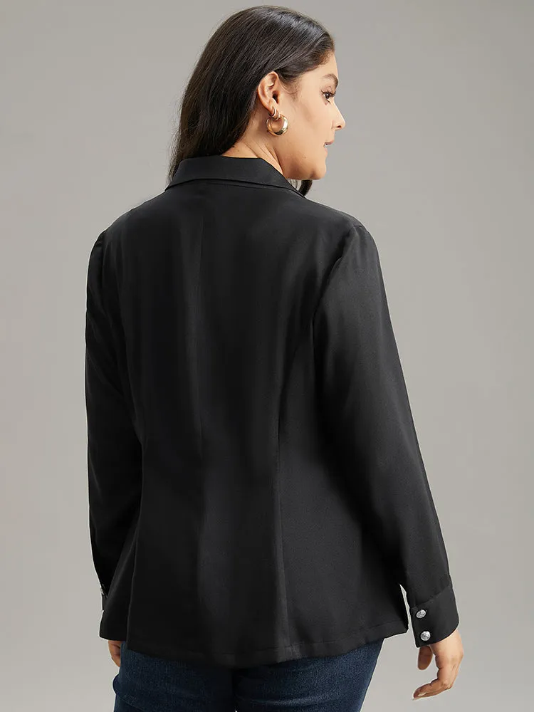 Suit Collar Button Up Flap Pocket Blazer sold by Bloomchic product image thumbnail 4