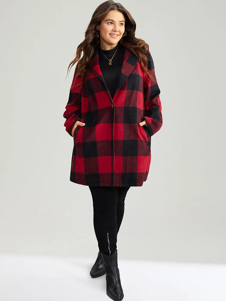 Plaid Print Button Down Pocket Tunic Coat sold by Bloomchic product image thumbnail 4