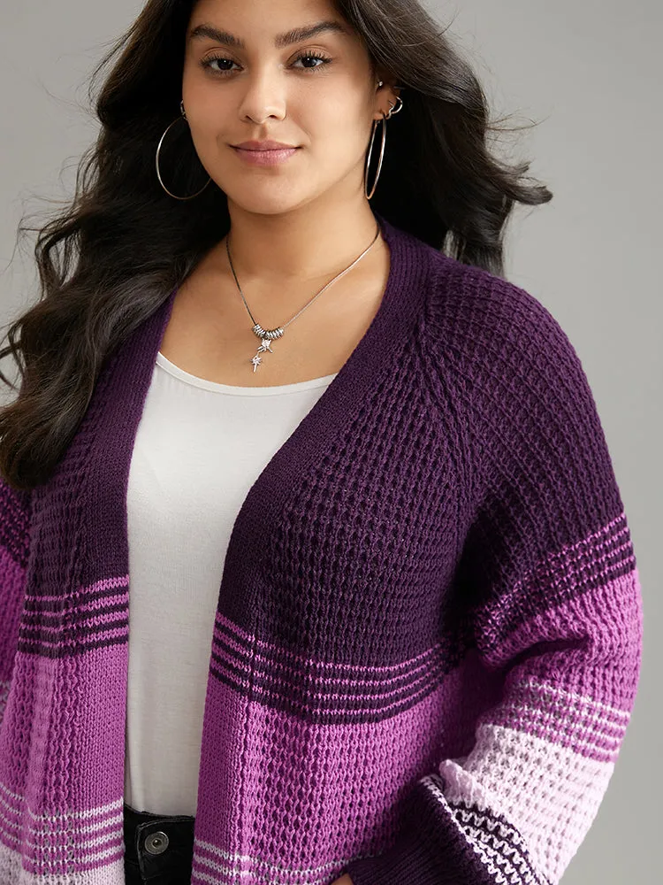 Colorblock Contrast Pocket Raglan Sleeve Cardigan sold by Bloomchic product image thumbnail 4