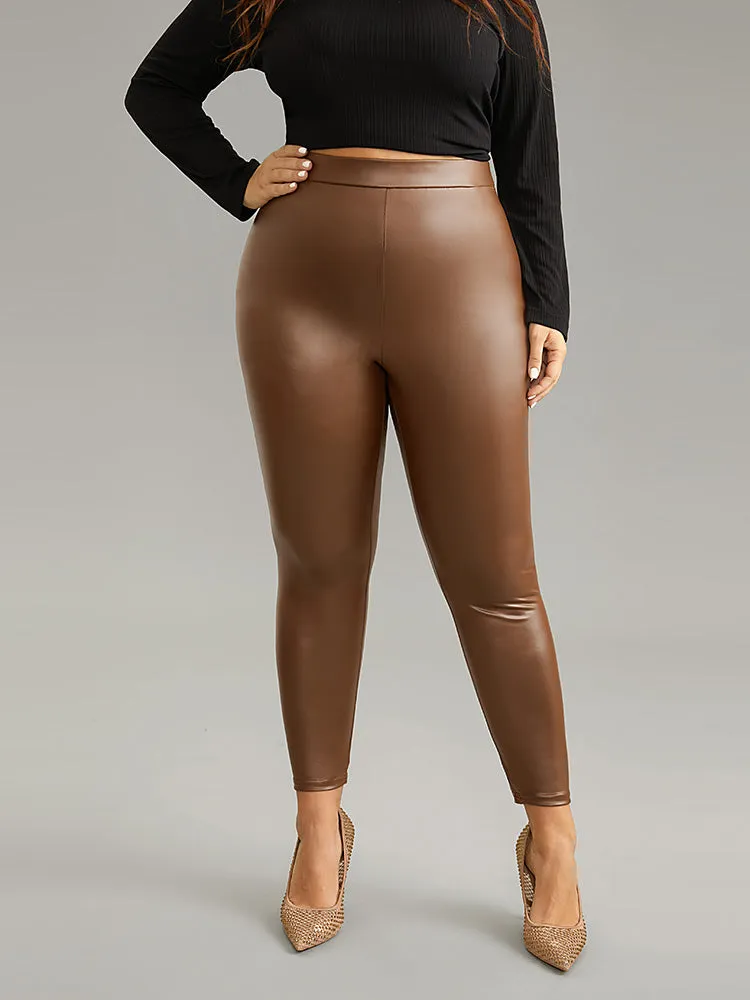 PU Leather Elastic Waist Leggings sold by Bloomchic