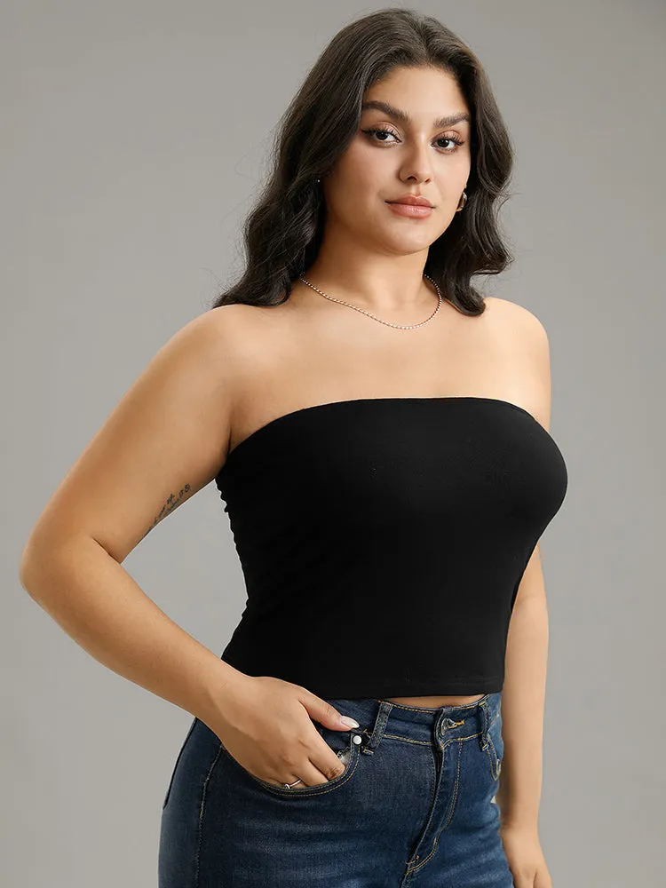 Rib Knit Solid Crop Tube Top sold by Bloomchic product image thumbnail 3