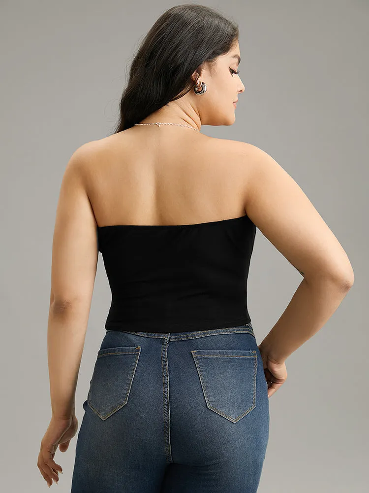 Rib Knit Solid Crop Tube Top sold by Bloomchic product image thumbnail 2